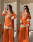 Rust Orange Tissue Suit